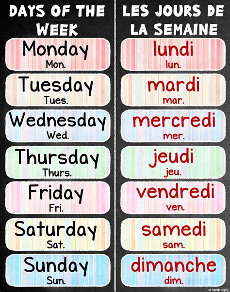 The french days of the week. Things To Know About The french days of the week. 